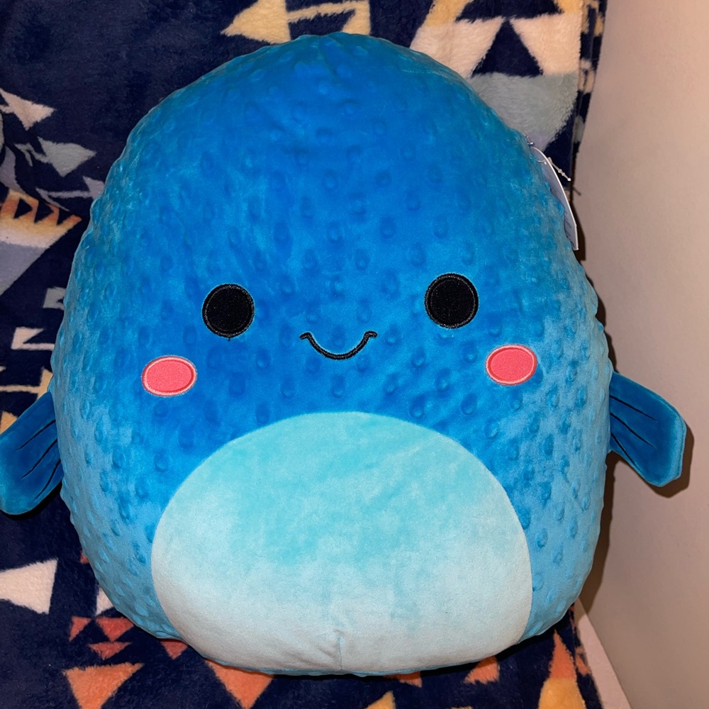 REFALO 💙🐟🪁 PUFFERFISH SQUISHMALLOW - 16 INCH NWT